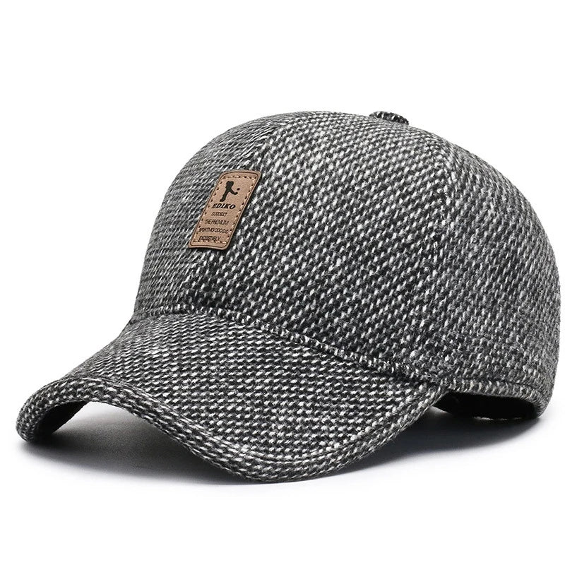 Men's Warm Baseball Cap with Earmuffs for Cold Weather