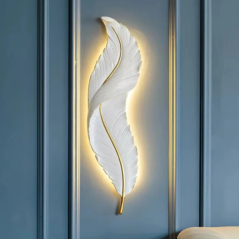 Art Deco LED Wall Lamp in Gold and Ivory for Modern Spaces