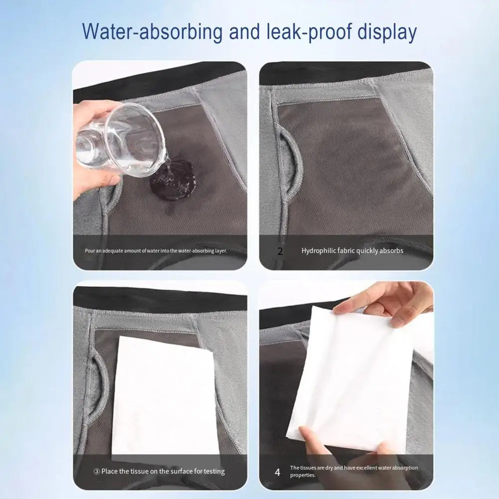 Leak-Proof Men's Boxer Briefs for Elderly Patients