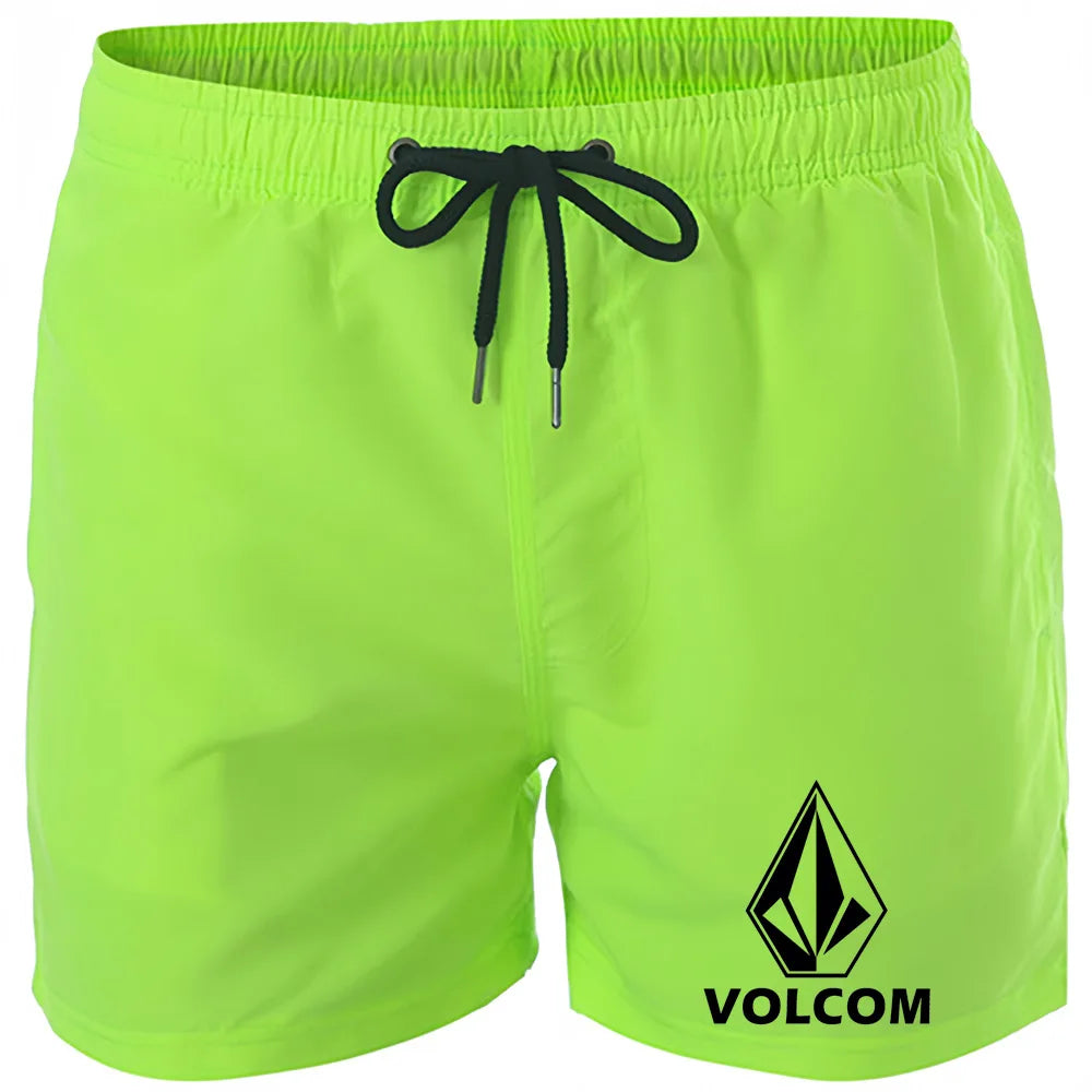 Men's Quick Drying Polyester Beach Shorts with Mesh Lining