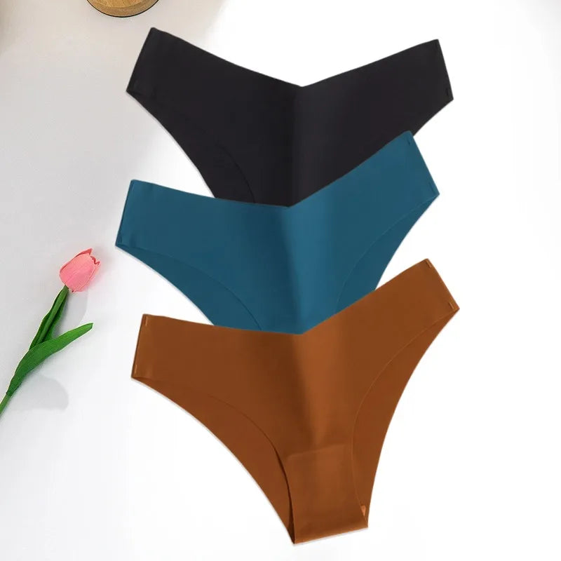 WarmSteps Women's Seamless G-String Panties 3Pcs Set