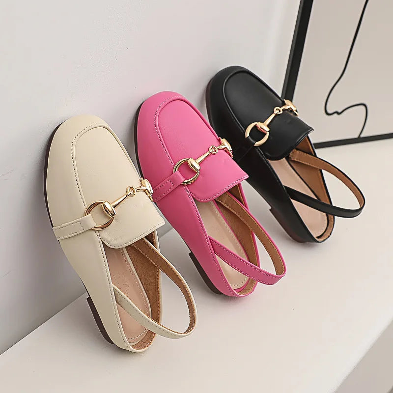 Casual Slip-On Girls Shoes with Breathable PU Material