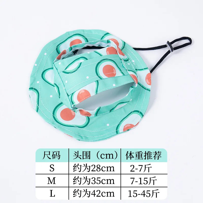 Fashionable Adjustable Dog Hat with Ear Holes for Sun Protection