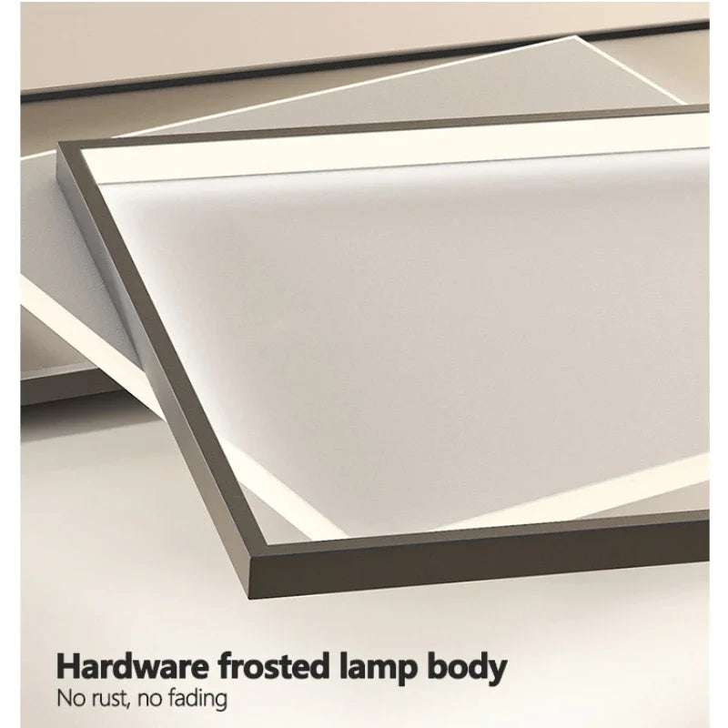 Modern Minimalist Square Ceiling Light in Black