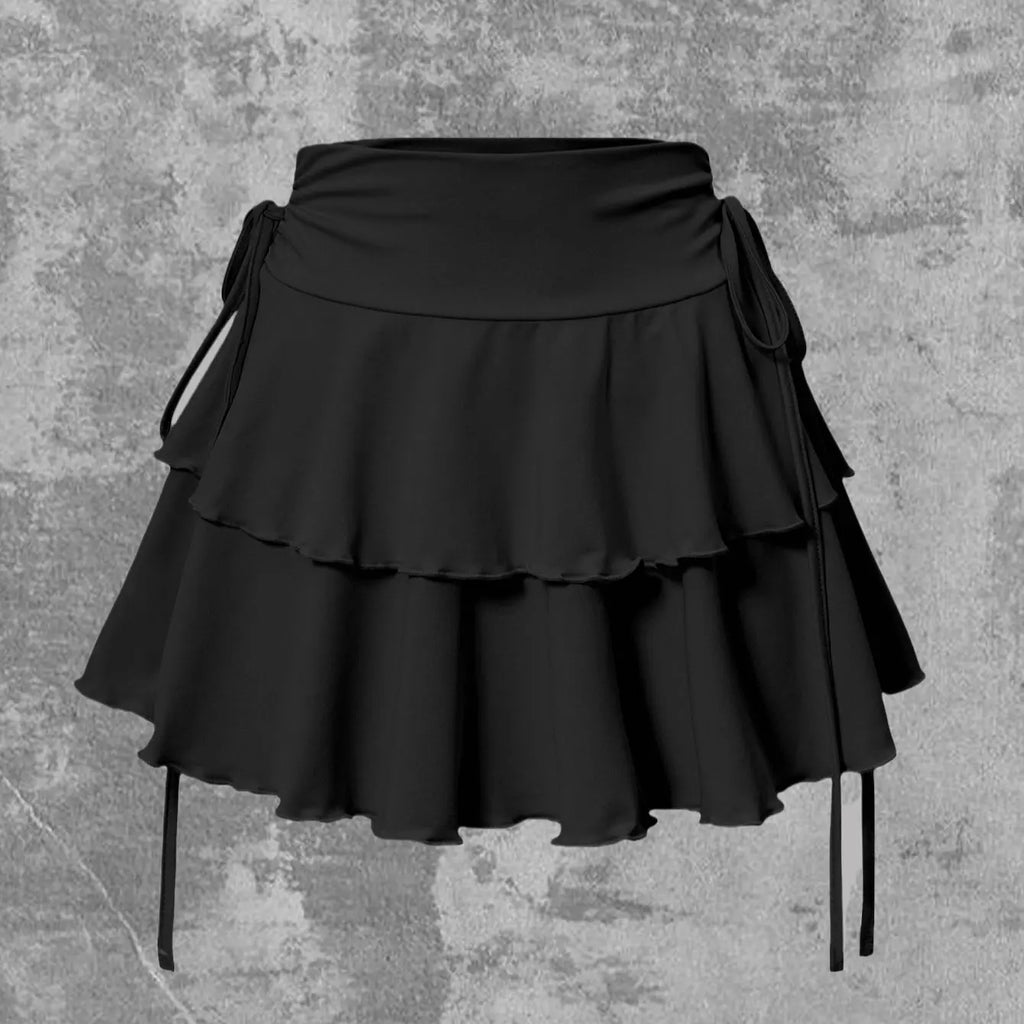 High Waist Slim Fit Elastic Waist Skirt for Women in Solid Color