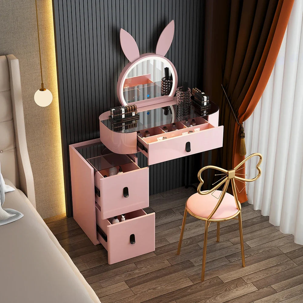 Modern Wooden Makeup Dressing Table for Girls Storage