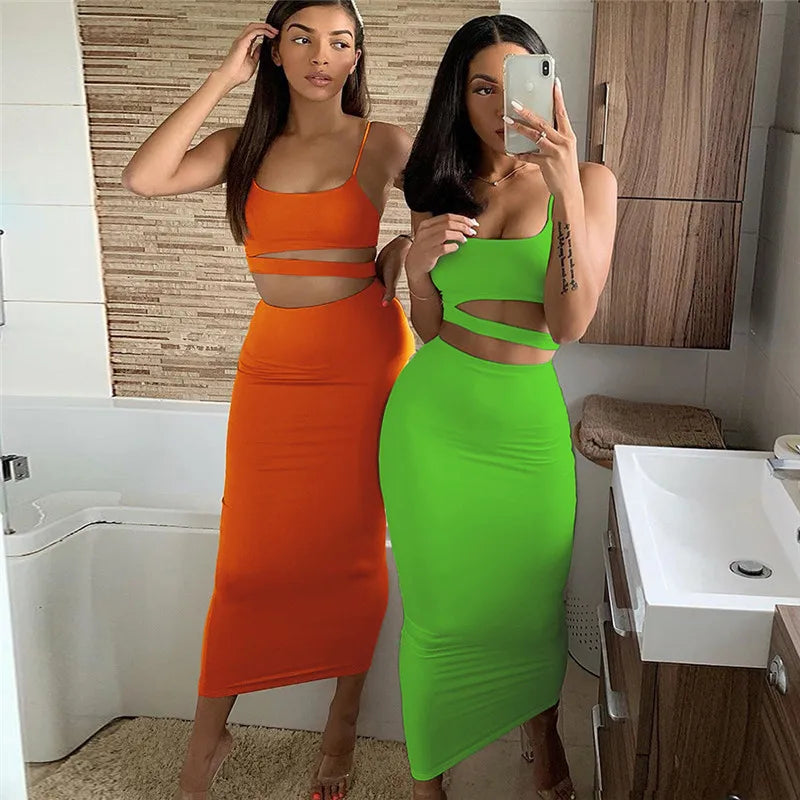 Stylish Polyester Two-Piece Mini Dress for Women
