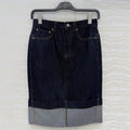 High Waisted Straight Tube Denim Skirt for Women