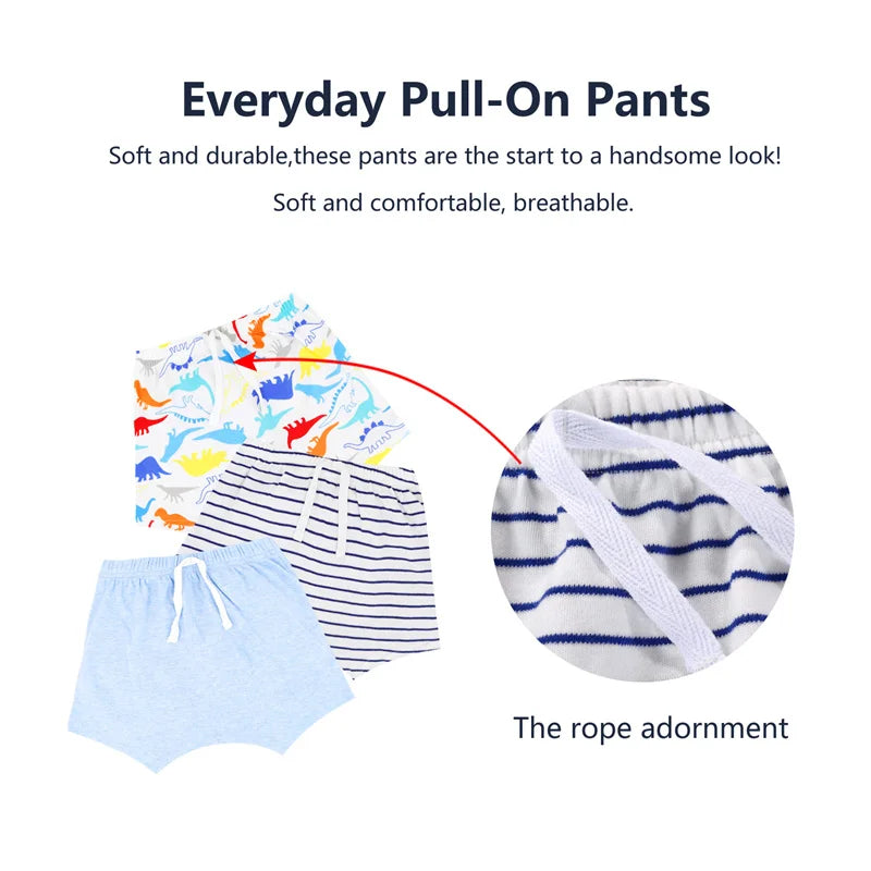 Cute Cotton Summer Shorts for Baby Boys 0-3 Years