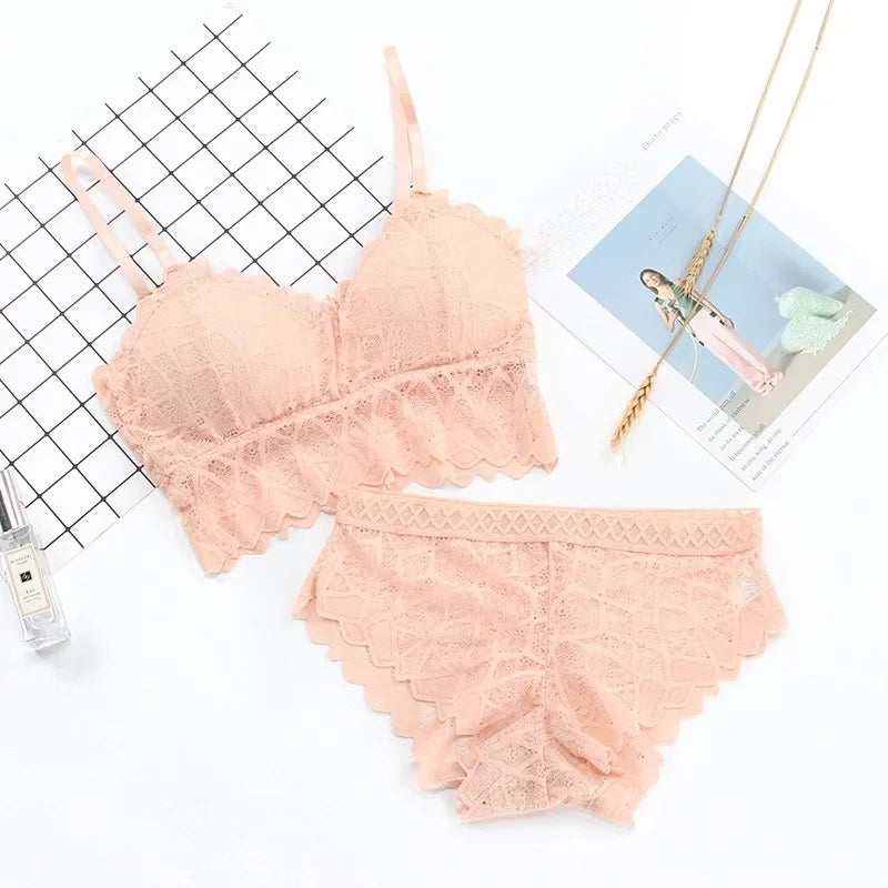 Lace Push-up Bra and Panty Set for Women by MALEY LifeStyle
