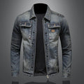 Vintage Denim Jacket Men's With Windbreak Cotton Padded Down Jacket Men's High Quality Classic Fashion New Zipper Padded Jacket