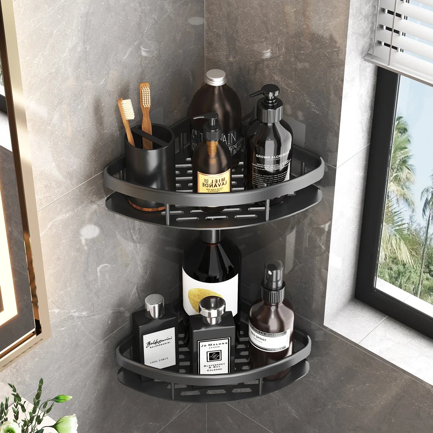 Wall Mount Corner Shelf Organizer for Bathroom Accessories