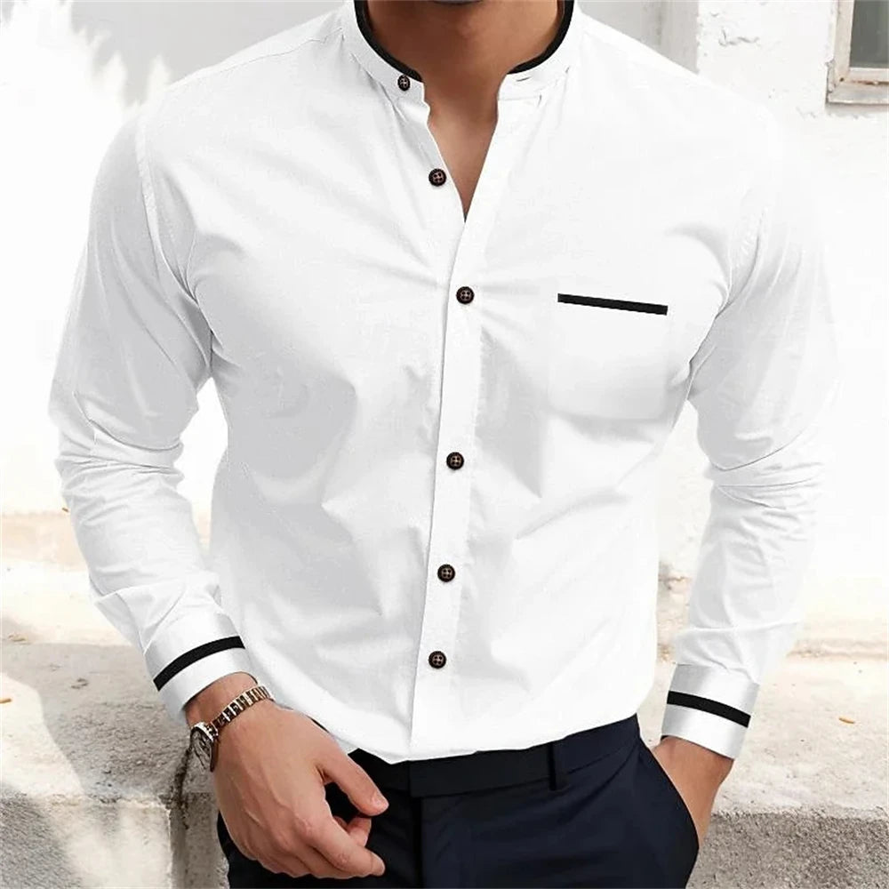 Men's Casual Long Sleeve Shirts in Solid Colors for Everyday Wear
