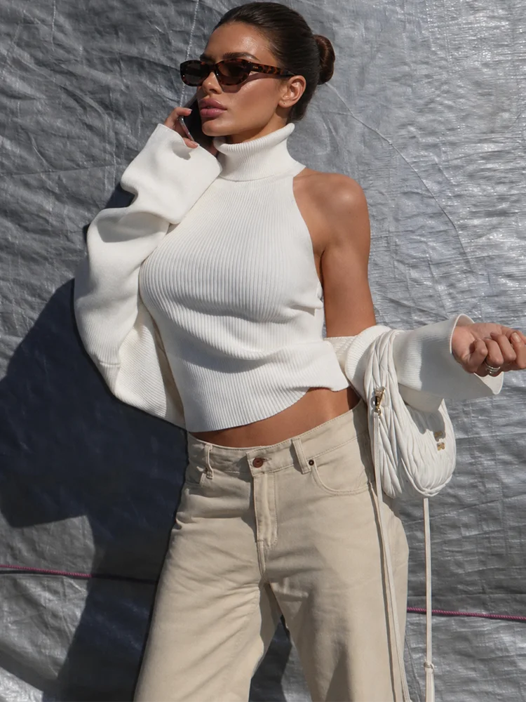 Tornova Hollow Out Knit Sweater Set for Women