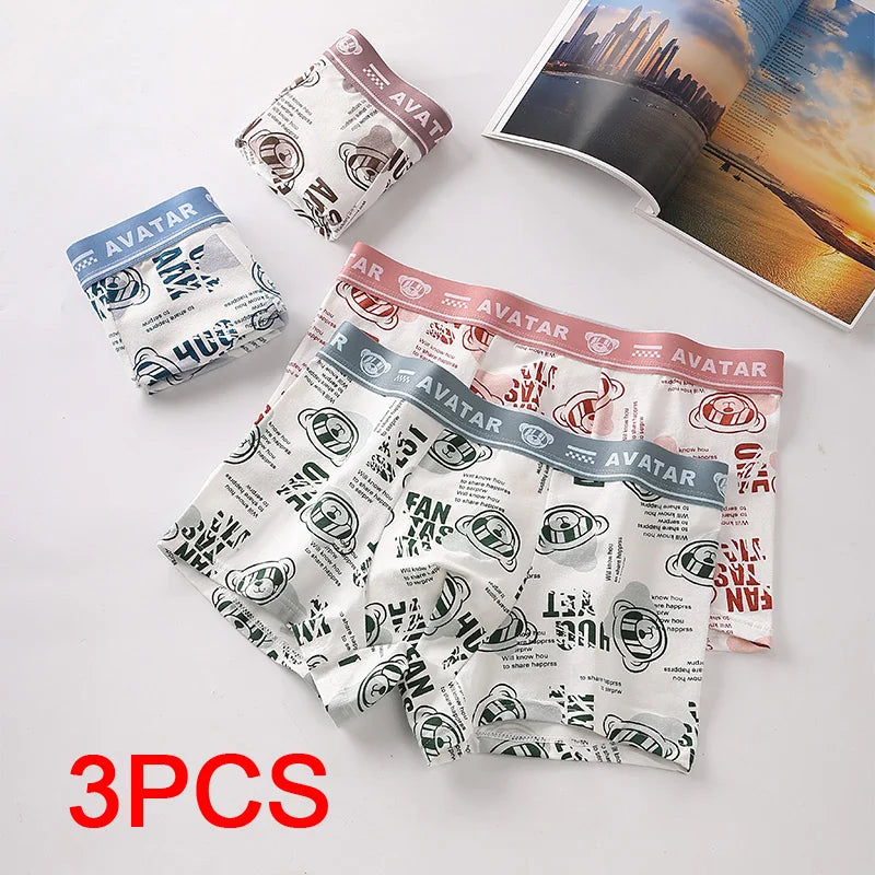 Men's Cartoon Boxer Shorts in Cotton and Elastane