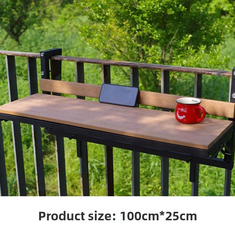 Portable Wooden Folding Outdoor Table for Balconies and Camping