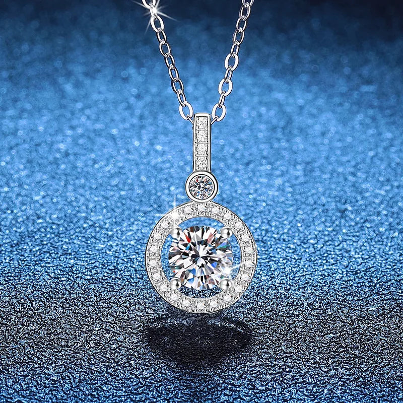 Sterling Silver Zircon Necklace for Women Wedding Jewelry