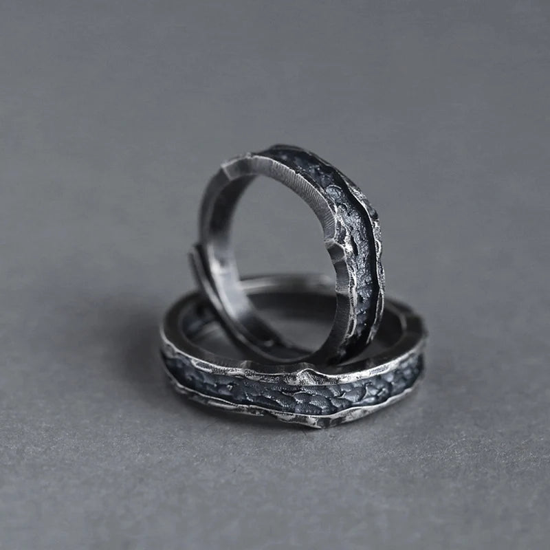 New Ring Male Couple Ring Handmade Retro Simple Men's and Women's Rings