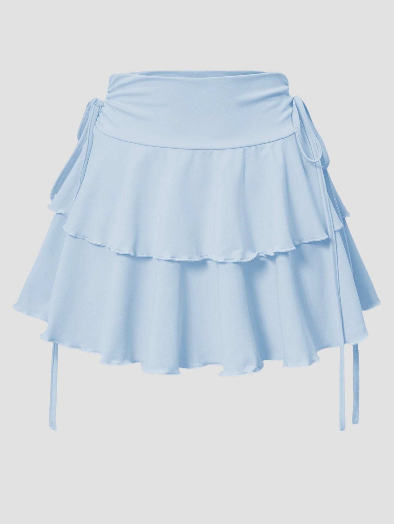 High Waist Slim Fit Elastic Waist Skirt for Women in Solid Color