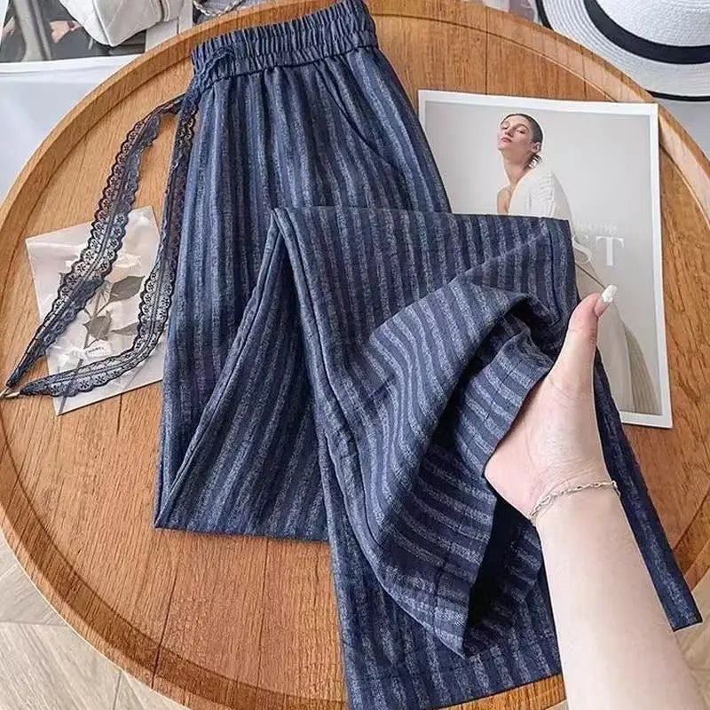 Breathable Cotton Linen Wide-leg Pants for Women