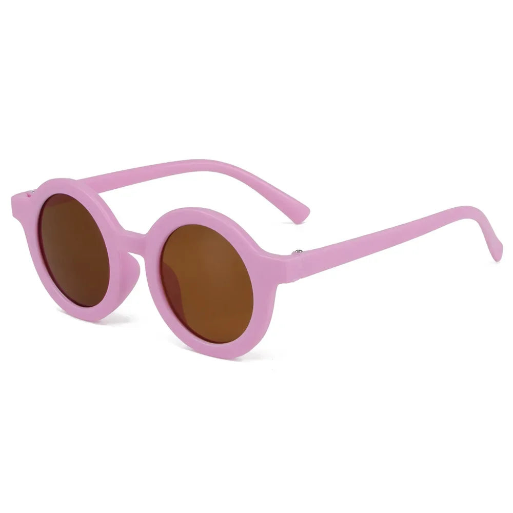 Round Frame Children's Sunglasses for Ages 1-7