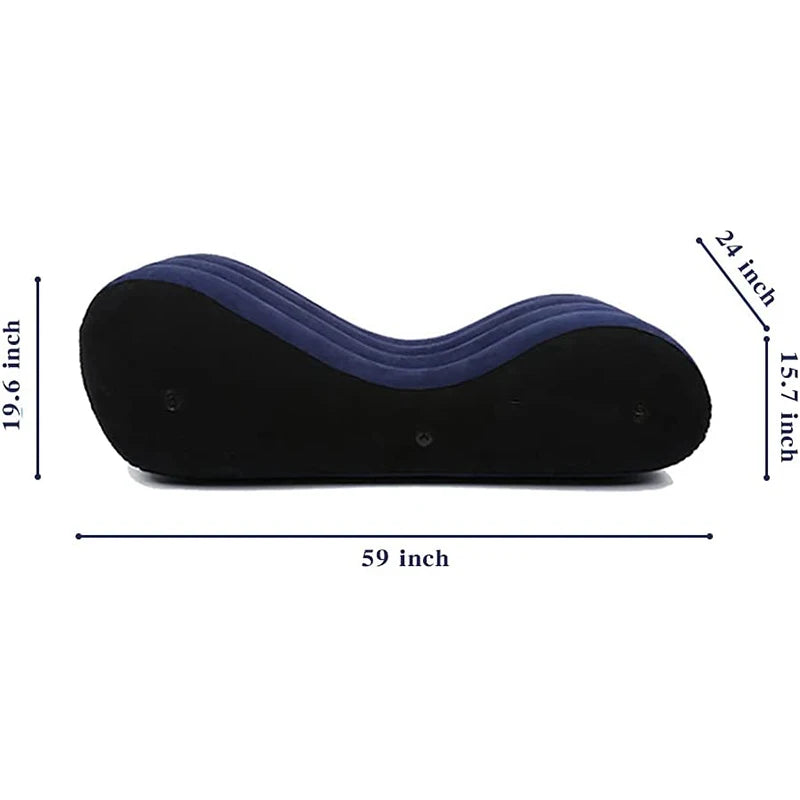 S-shaped Portable Inflatable Sofa Bed for Couples