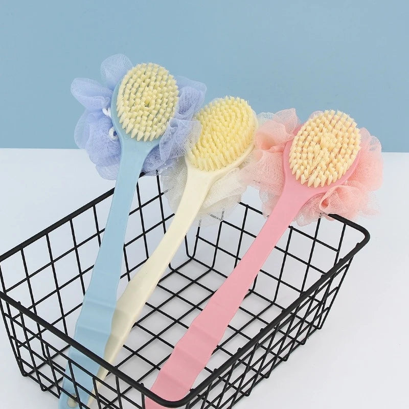 Double-sided Bath Brush with Bath Ball for Universal Cleaning