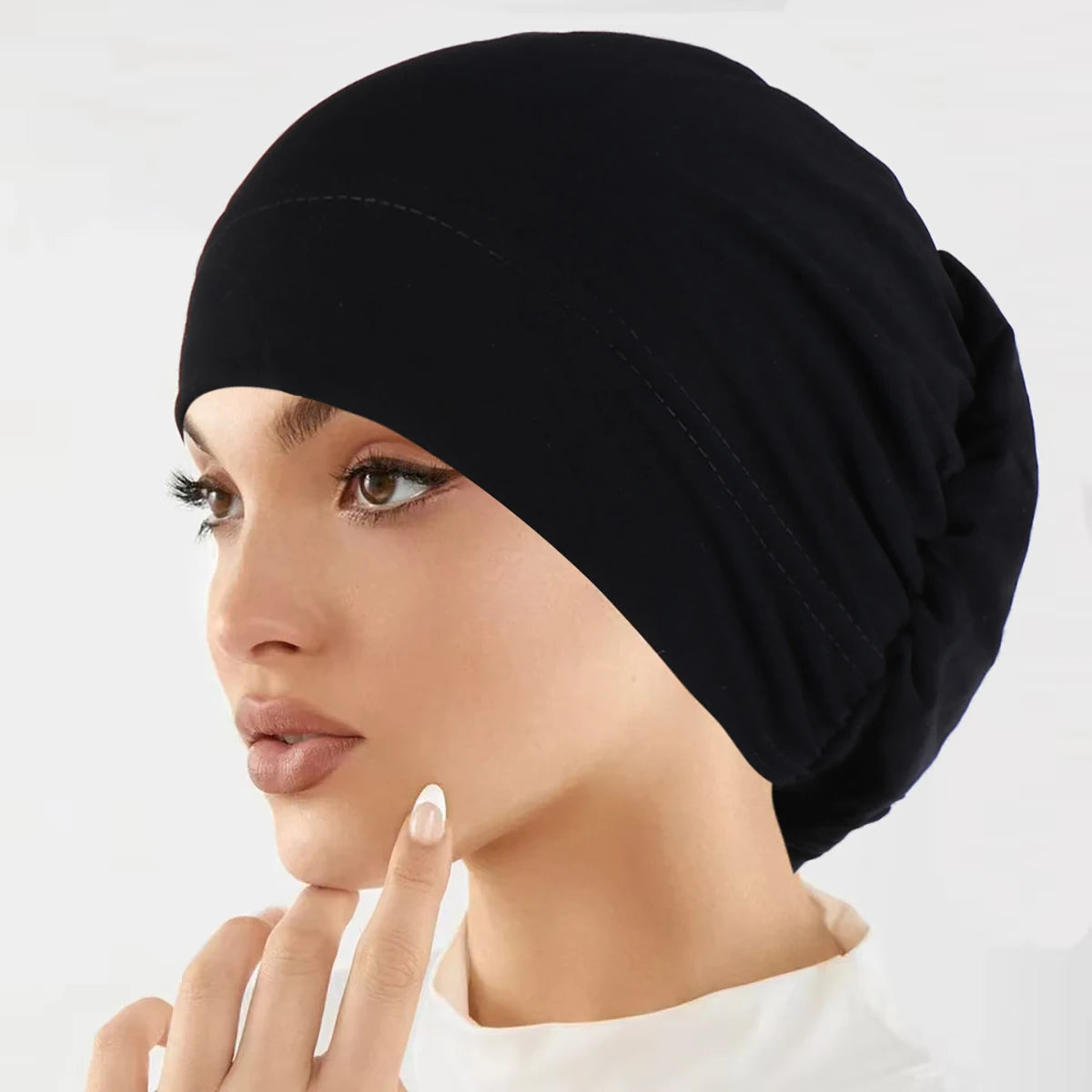 Soft Stretch Solid Color Turban Hat for Women and Girls