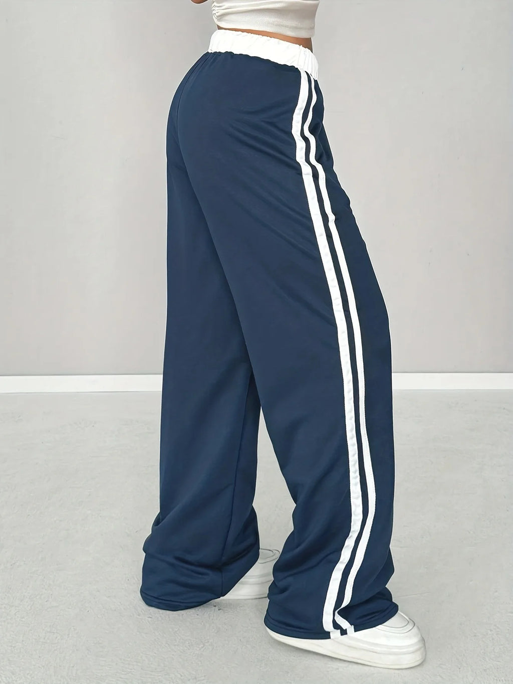 Girls Print Side Stripe Wide Leg Track Pants 4-6Y