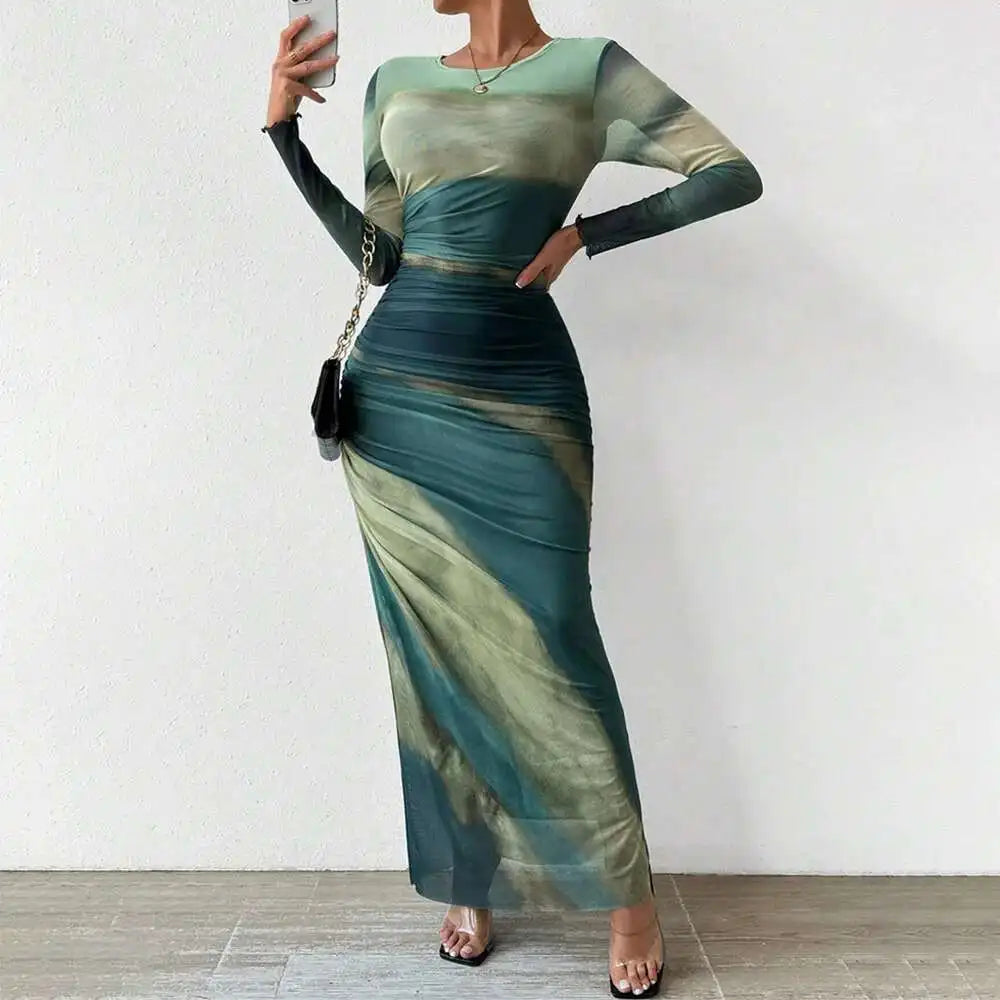 Women's Vintage Halter Maxi Dress in Polyester for Juniors