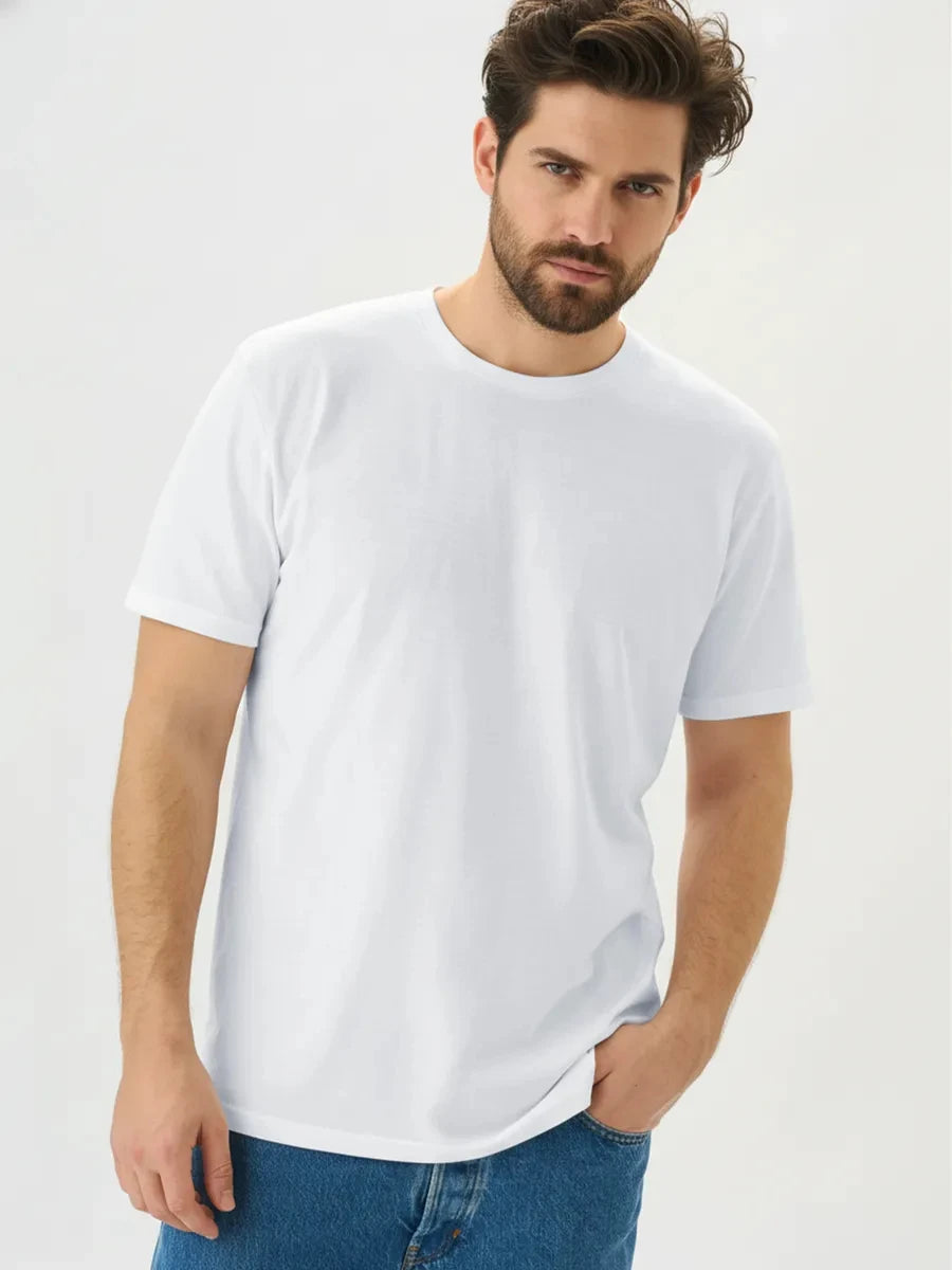 Men's Street Style Round Neck T-shirt, Bold and Interesting Printed T-shirt for Casual Street Wear