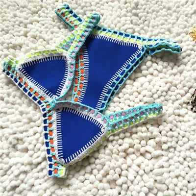 ZYMONDAY Women's Knitted Brazilian Bikini Set for Summer Beach Wear