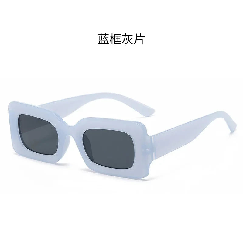 Vintage Rectangle Frame Sunglasses for Women by MOONBIFFY