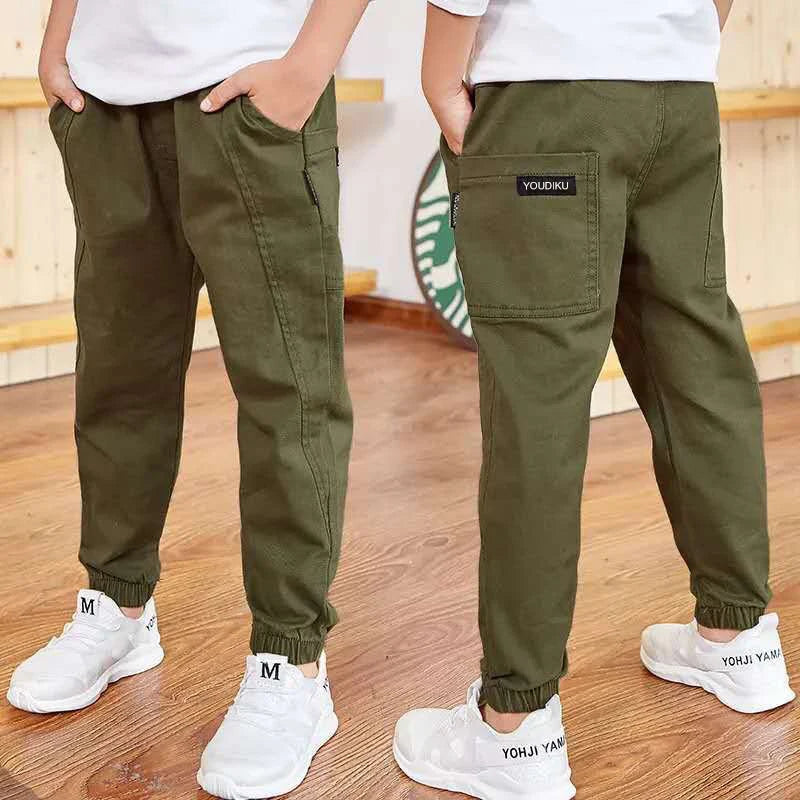 Boys Casual Cargo Pants Cotton Blend for Ages 7 to 13