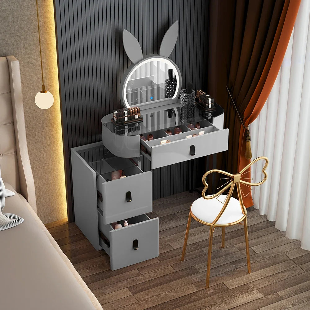 Modern Wooden Makeup Dressing Table for Girls Storage