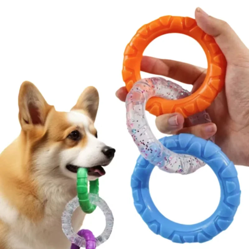 Durable TPR Dog Chew Toy for Interactive Play and Teeth Cleaning