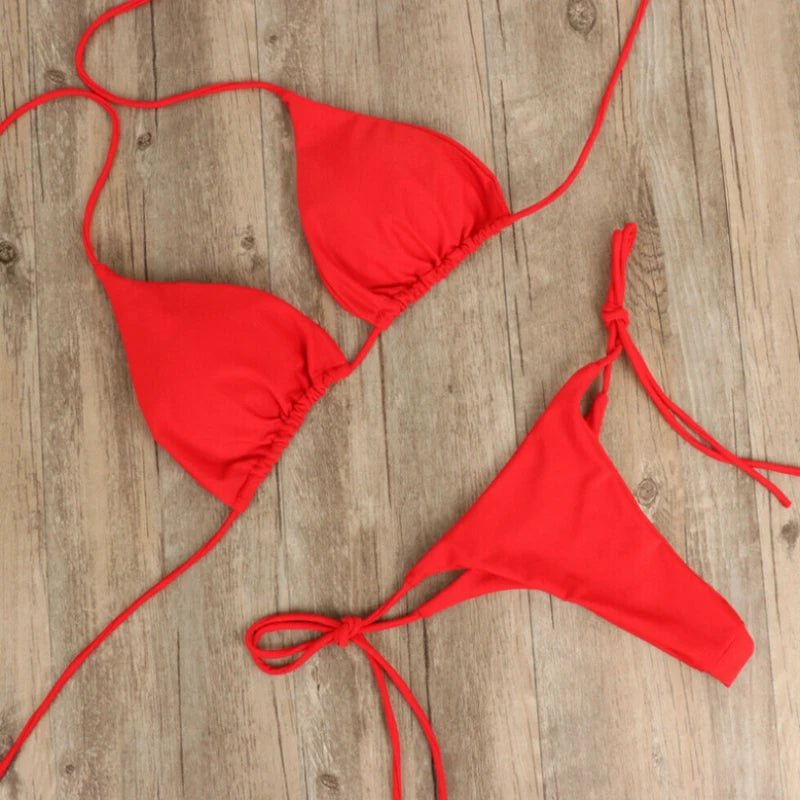 Women Sexy Bikini Set Push-up Padded Bra Two Piece Swimwear