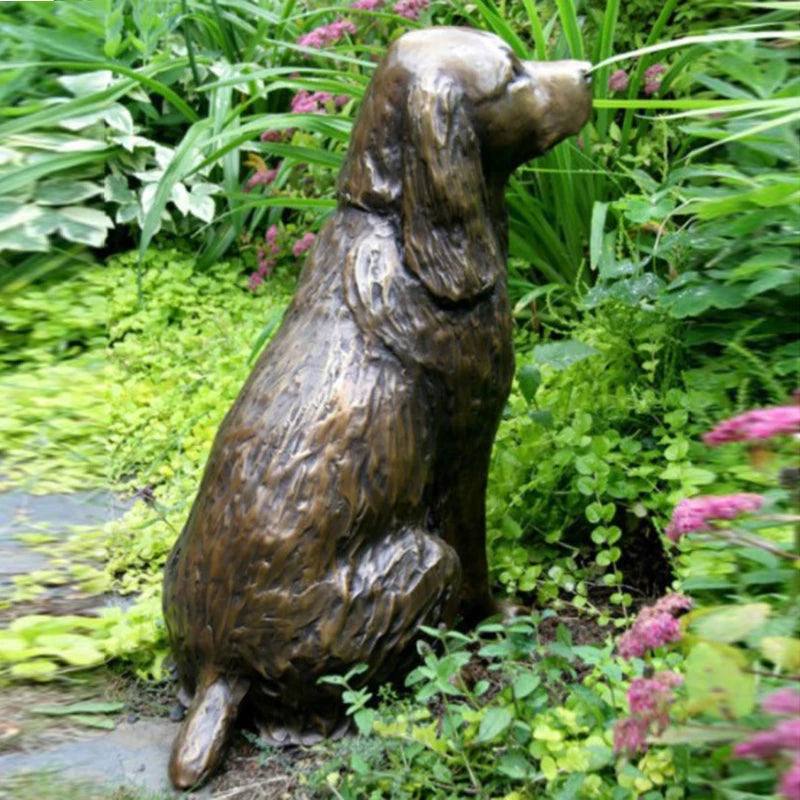 Realistic Springer Spaniel Dog Statue for Garden Decor
