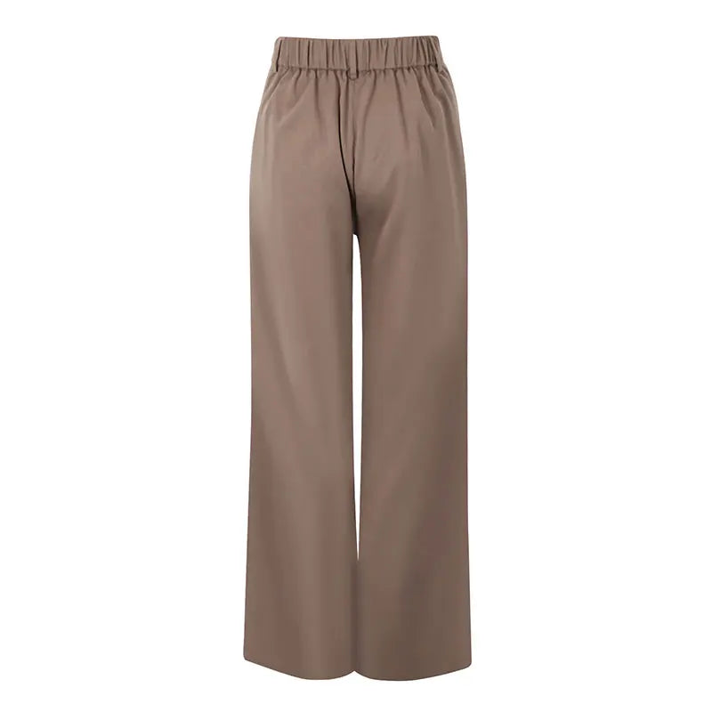 Elegant High Waist Pleated Wide Leg Pants for Women