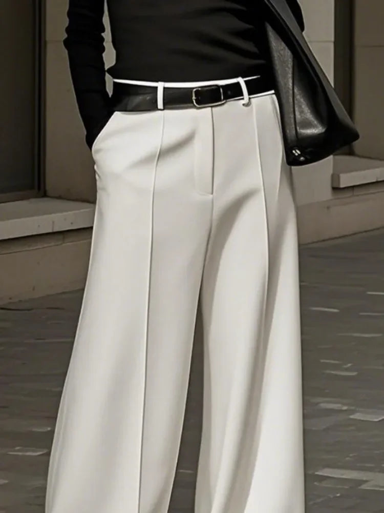 UOOZEE Women's High Waist Wide Leg Pants in Solid Color