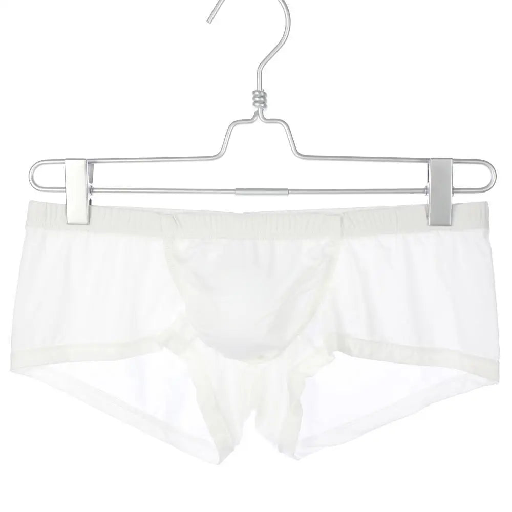 Men's Ice Silk Boxer Shorts with U Convex Pouch