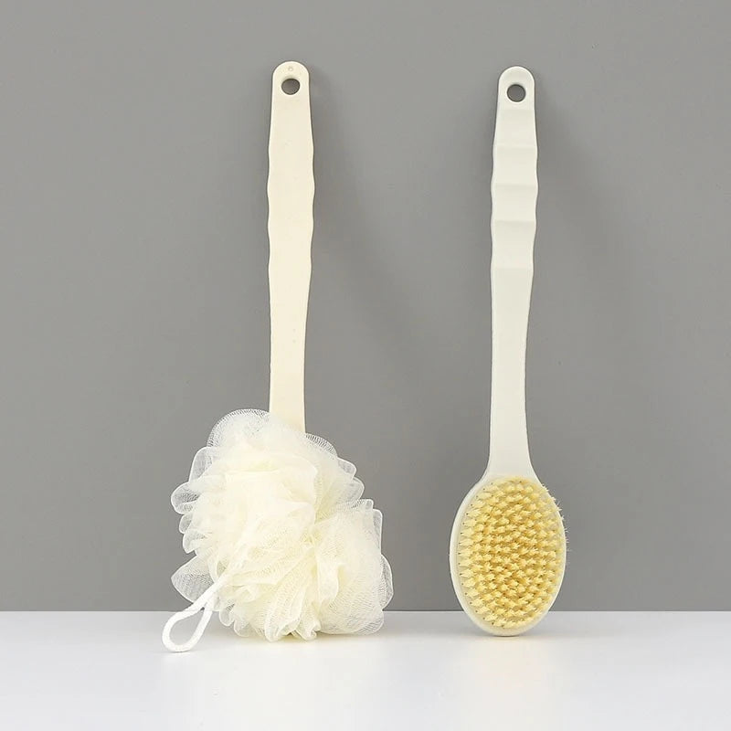 Double-sided Bath Brush with Bath Ball for Universal Cleaning