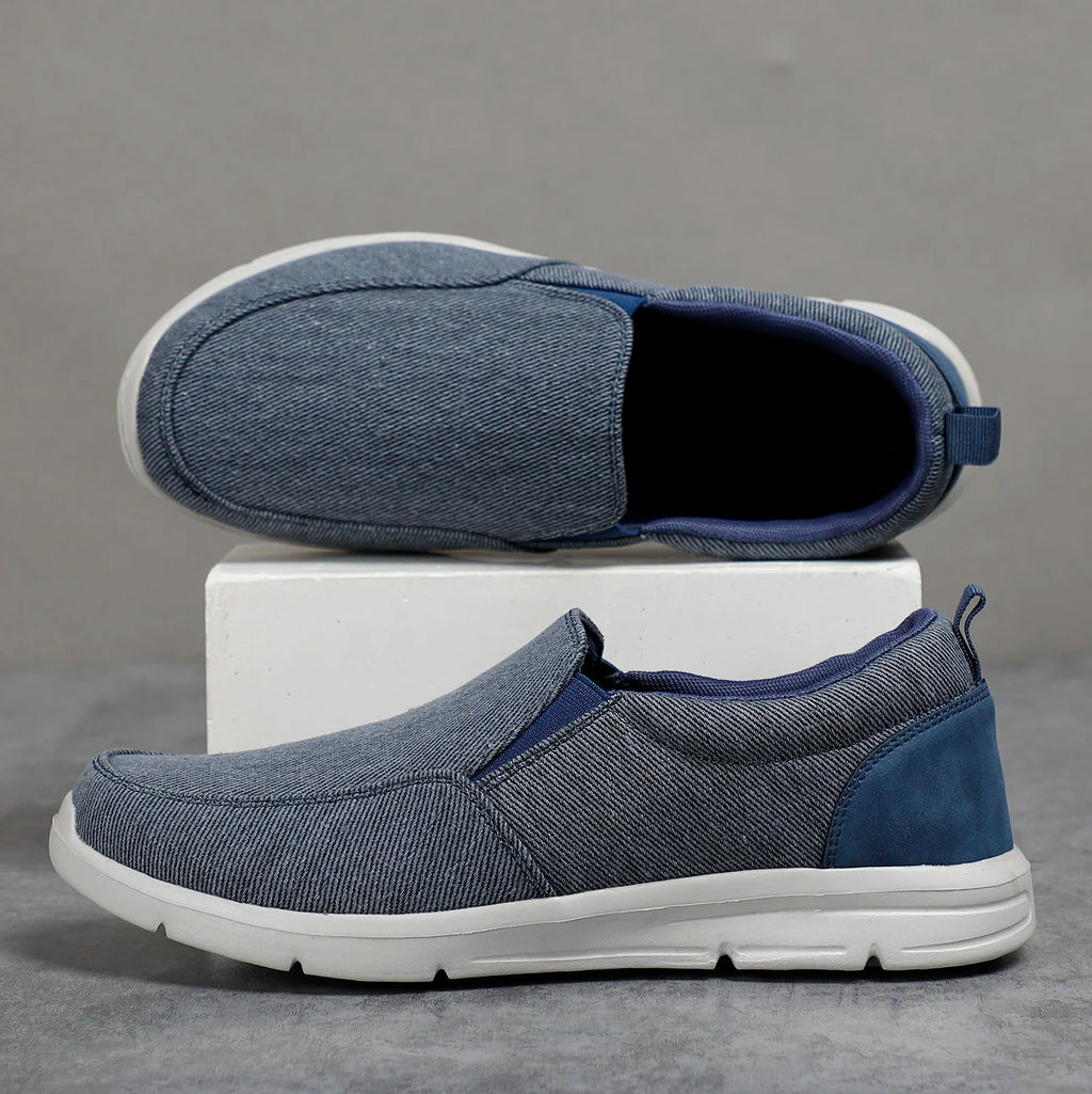 Breathable Canvas Slip-On Loafers for Men by PUAMSS