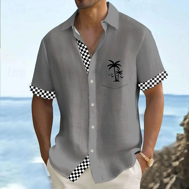 Men's Casual Hawaiian Shirt Short Sleeved 6XL Beach Wear