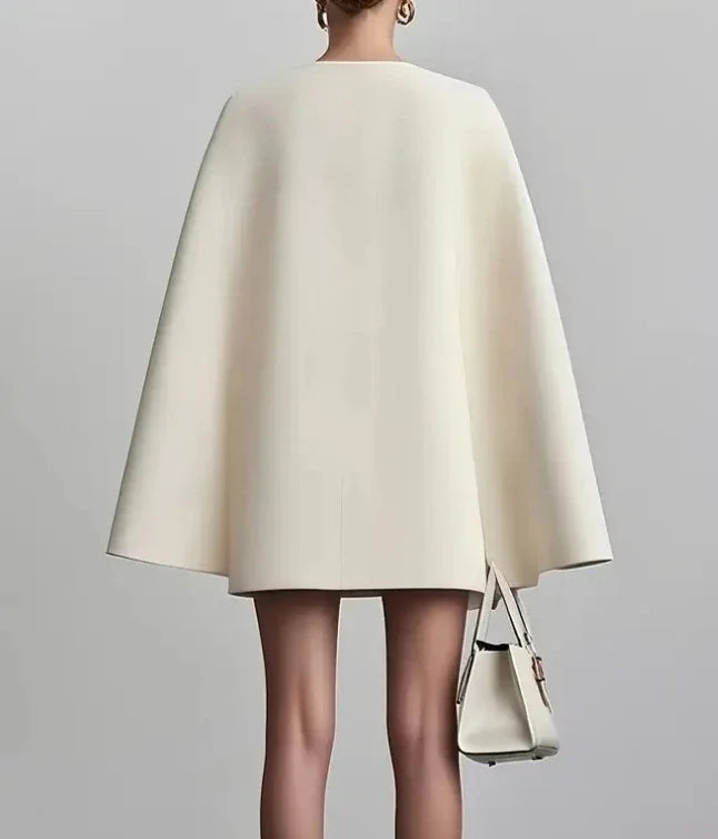 V-Neck Mini Dress for Women in Solid Color by BOXDAQ