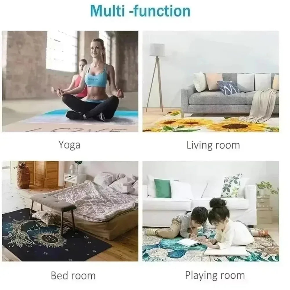 Durable Non Slip Living Room Carpet Soft Polyester Rug