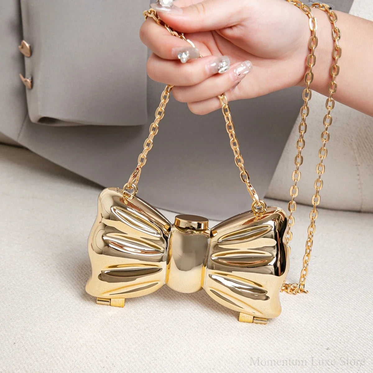Luxury Acrylic Bow Clutch Bag for Women Evening Events