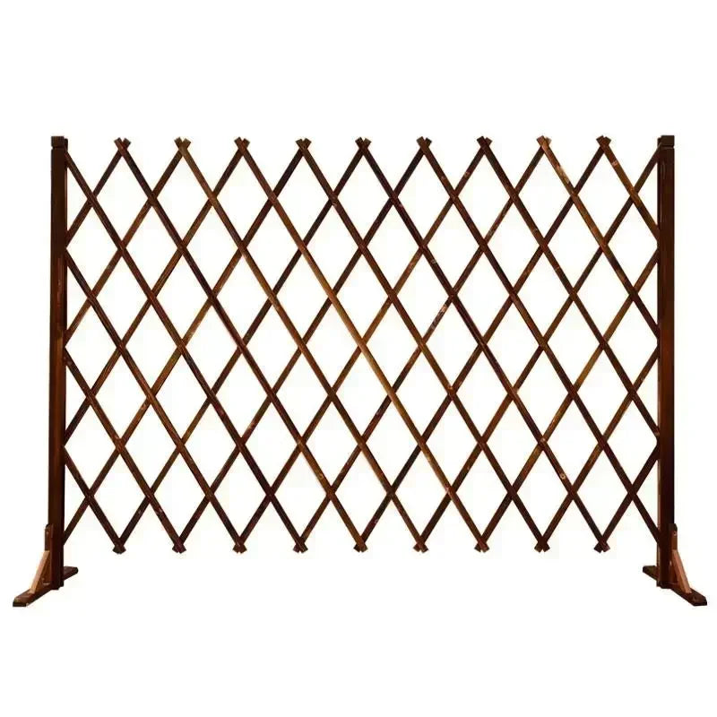 Expandable Spruce Wood Fence Indoor Outdoor Pet Barrier Garden Divider