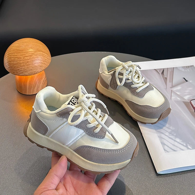 Soft Microfiber Casual Sneakers for Kids 4-6 Years