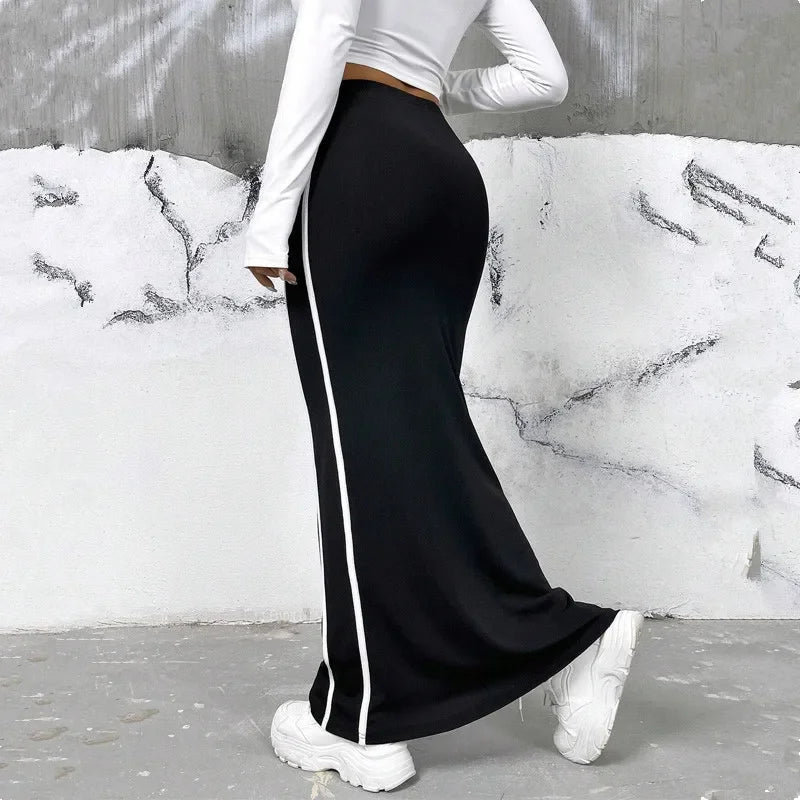 Slim Bodycon Patchwork Skirt for Women - Autumn Winter Style